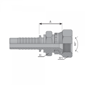 TOYOTA style female swivel (cone 60°). (FDT)